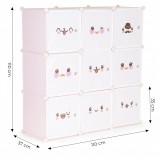 Gyermek tároló szekrény 9 polccal