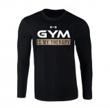 Gym is my therapy - hosszú ujjú felső (fekete)