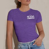 Gym is my therapy - női póló (lila ezüst mintával)