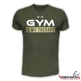Gym is my therapy póló - army
