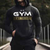 Gym is my therapy pulóver (fekete)