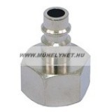 Gyorscsatlakozó 1/2" belső menetes nikkelezett réz papa sűrített levegőhöz Extol Premiun