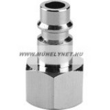 Gyorscsatlakozó 1/4" belső menetes nikkelezett réz papa sűrített levegőhöz Extol Premiun