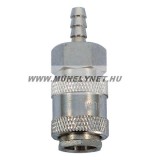 Gyorscsatlakozó tömlővéges nikkelezett réz hüvely Extol Premium 1/4"