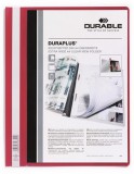 Gyorsfűző, A4, széles, panorámás, DURABLE DURAPLUS&reg;, piros (DB257903)