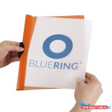 Gyorsfûzõ klip mappa A4, mûanyag 60laphoz fém klippes Bluering(R) narancssárga