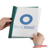 Gyorsfûzõ klip mappa A4, mûanyag 60laphoz fém klippes Bluering(R) zöld