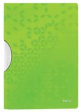 Gyorsfűző, klipes, PP, A4, LEITZ Wow ColorClip, zöld (E41850054)