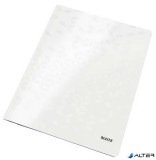 Gyorsfűző, laminált karton, A4, LEITZ "Wow", fehér