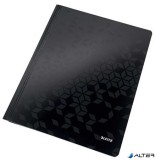 Gyorsfűző, laminált karton, A4, LEITZ "Wow", fekete