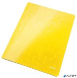 Gyorsfűző, laminált karton, A4, LEITZ "Wow", sárga