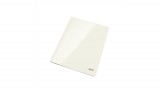 Gyorsfűző, laminált karton, lakkfényű, A4, LEITZ "Wow", fehér