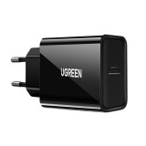 Gyorstöltő EU UGREEN, USB-C 20W, PD 3.0 (fekete)