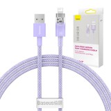 Gyorstöltő kábel Baseus USB-A Lightning Explorer Series 1m 2.4A (lila)