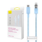 Gyorstöltő kábel Baseus USB-C Lightning Explorer Series 2m, 20W (kék)
