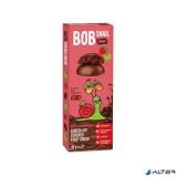 Gyümölcs snack, 30 g, BOB SNAIL, alma-eper tejcsokoládéban