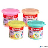 Gyurma,160 g, levegőre száradó, 4 pasztell szín, KORES "Magic Clay"