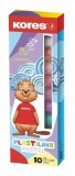 Gyurma, 200 g, 10 pasztell szín, KORES PLASTILINA (IK34016)