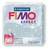 Gyurma, 57 g, égethető, FIMO Effect, csillámos ezüst (FM8020812)