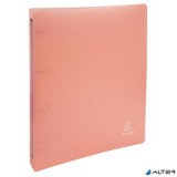 Gyűrűs könyv, 4 gyűrű, 40 mm, A4, PP, EXACOMPTA, pasztell korall