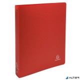 Gyűrűs könyv, 4 gyűrű, 40 mm, A4, PP, EXACOMPTA, piros
