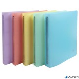 Gyűrűs könyv, 4 gyűrű, 40 mm, A4, PP, EXACOMPTA, vegyes pasztell színek