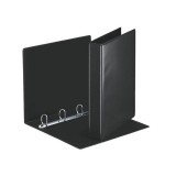 Gyûrûskönyv panorámás A4, 5cm, 4 gyûrû, D alakú, PP Esselte fekete