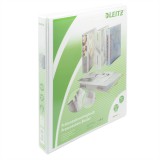 Gyûrûskönyv panorámás A4, Maxi 4,4cm, 2 gyûrû, D alakú, PP Leitz fehér