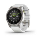 Garmin Epix (Gen 2) Sapphire fehér titánium, szilikon szíjjal (010-02582-21) (010-02582-21) - Okosóra