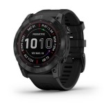 Garmin Fenix 7X Sapphire Solar okosóra fekete DLC titánium, fekete színű szilikon szíjjal (010-02541-23) (010-02541-23) - Okosóra