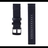 Gigapack Pótszíj (univerzális, 22 mm, textil, valódi bőr) FEKETE [Honor Watch GS 3] (5996457857562) - Szíj