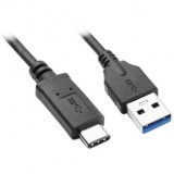 Goobay USB A/USB C, 1 m USB kábel USB 3.2 Gen 1 (3.1 Gen 1) Fekete