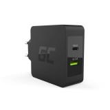 Green Cell CHAR10 USB-C Power Delivery 45W hálózati töltő fekete (CHAR10) - Töltők