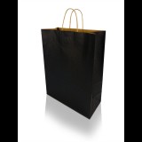 h-Green Sodrottfüles papírtáska 320x420mm 150mm talp L méret 200 db/doboz, fekete