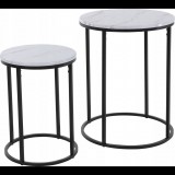 H&S Collection 2 részes fehér kisasztal szett ( )