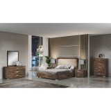 H2O H2 Bella hálószoba - erezett tölgy, 160x200 cm ággyal, 4-ajtós szekrénnyel