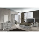 H2O H2 Serena hálószoba - füstszürke, 160x200 cm ággyal, 4-ajtós szekrénnyel