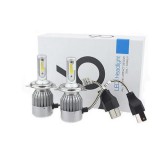 H4 Led izzó C6 hideg fehér ventillátoros párban