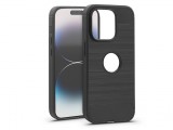 Haffner Apple iPhone 14 Pro szilikon hátlap - Carbon Logo - fekete