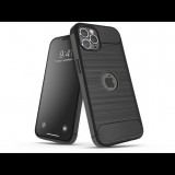 Haffner Apple iPhone 14 Pro szilikon hátlap - Carbon Logo - fekete (PT-6526)