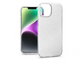 Haffner Apple iPhone 14 szilikon hátlap - Glitter - ezüst