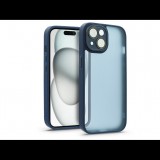 Haffner Apple iPhone 15 hátlap kameravédő peremmel, lencsevédő üveggel - Variete - sötétkék (HF240041)