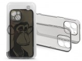 Haffner Apple iPhone 15 Plus szilikon hátlap - Gray Monkey - átlátszó