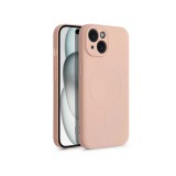 Haffner Apple iPhone 15 Plus szilikon hátlap - Silicone Mag Cover - rózsaszín