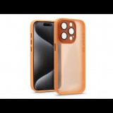 Haffner Apple iPhone 15 Pro hátlap kameravédő peremmel, lencsevédő üveggel - Variete - narancs (HF241062)