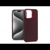 Haffner Apple iPhone 15 Pro Max szilikon hátlap - Frame - bíbor (PT-6823)