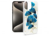 Haffner Apple iPhone 15 Pro Max szilikon hátlap - Gold Glam - leaves