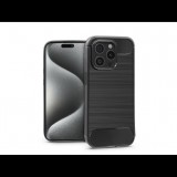 Haffner Apple iPhone 15 Pro szilikon hátlap - Carbon - fekete (PT-6859)
