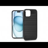 Haffner Apple iPhone 15 szilikon hátlap - Carbon - fekete (PT-6857)