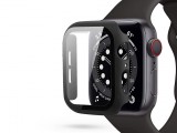 Haffner Apple Watch 4/5/6/SE (44 mm) védőtok beépített edzett üveggel - DEFENSE 360 - fekete (ECO csomagolás)